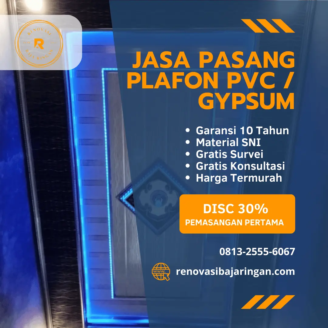 jasa pasang plafon pvc gypsum